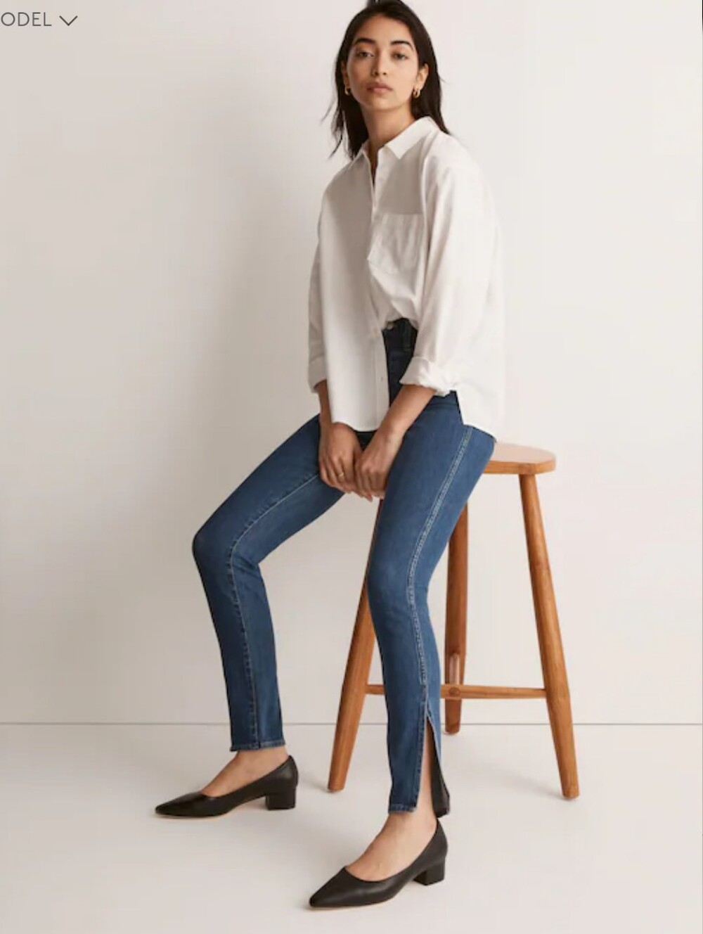 Madewell 11" High-Rise Roadtripper Supersoft Skinny Jeans Medium Indigo Slit 29